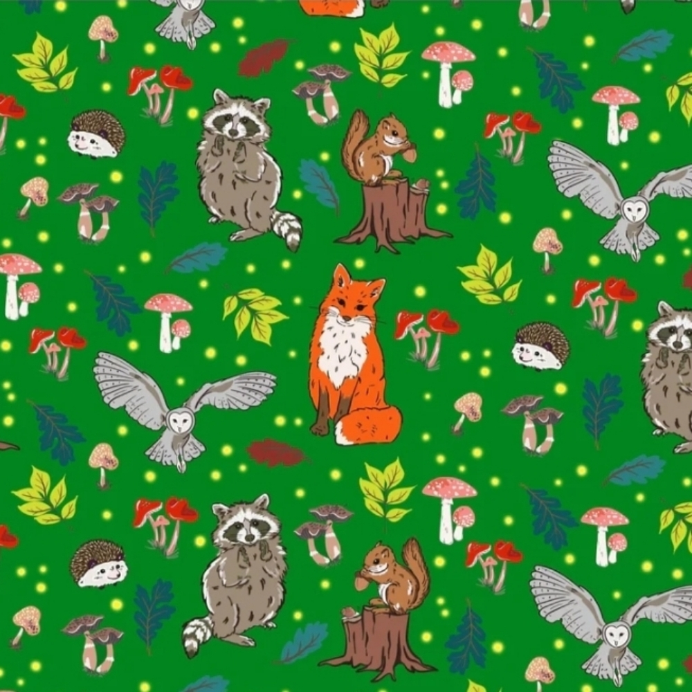 Free Birdees Enchanted Forest Woodland Animals Crib Sheet